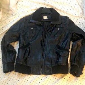 Vegan Leather Vintage Moto Jacket